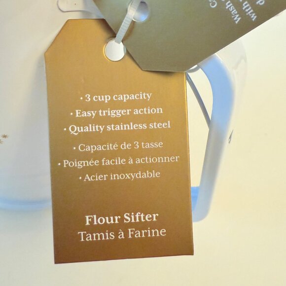 Southern Living Christmas Baking Set Cookie Stamps Flour Sifter Let It Snow - Picture 10 of 16